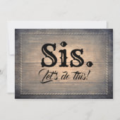 Rustic Country Bruidsmeisje / Maid of Honor Voorst Kaart (Voorkant)