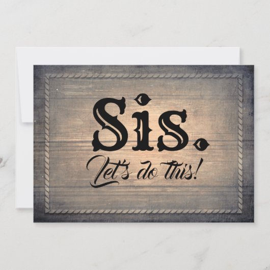 Rustic Country Bruidsmeisje / Maid of Honor Voorst Kaart (Voorkant)