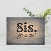 Rustic Country Bruidsmeisje / Maid of Honor Voorst Kaart (Staand voorkant)