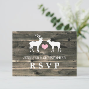 Rustic Country Buck and Doe RSVP koninklijk