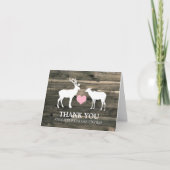 Rustic Country Buck en Doe Bedankkaart (Voorkant)