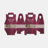Rustic Country Burgundy Weddenschap Dank je Bedankdoosjes (Uitgevouwen)