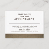 Rustic Country Burlap Appointkaart Informatiekaartje (Voorkant)