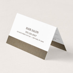 Rustic Country Burlap Appointkaart Visitekaartje