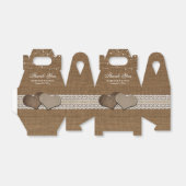 Rustic Country Burlap en Lace Wedding Bedankt Bedankdoosjes (Uitgevouwen)