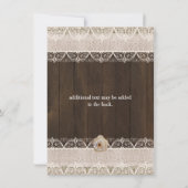 Rustic Country Burlap & Lace Save The Date Kaart (Achterkant)