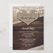 Rustic Country Burlap Lace Vrijgezellenfeest Kaart (Voorkant)