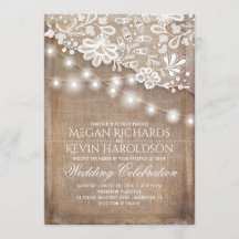 Rustic Country Burlap Lights Wedding