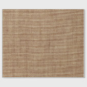 Rustic Country Burlap Linen Texture Shabby Kijk Cadeaupapier (Vlak)