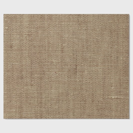 Rustic Country Burlap Linen Texture Shabby Kijk Cadeaupapier (Vlak)