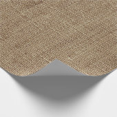 Rustic Country Burlap Linen Texture Shabby Kijk Cadeaupapier (Hoek)