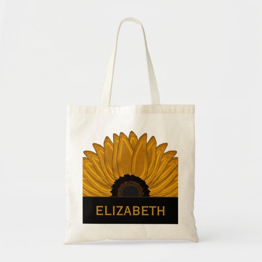 .Rustic Country Burlap Sunflower Wedding Favors Tote Bag (Voorkant)