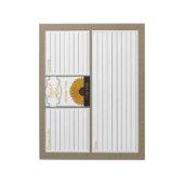 .Rustic Country Burlap Sunflower Wedding Planner Notitieblok (Linkerzijde)