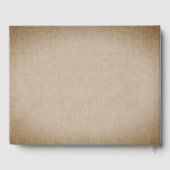 Rustic Country Burlap Trouwfoto Gastboek Gastenboek (Achterkant)