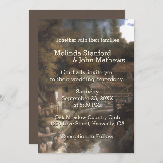 Rustic Country Cabin Kaart (Voorkant / Achterkant)