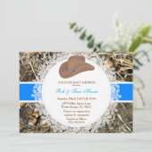 Rustic Country  Camo Baby shower Uitnodigen Kaart (Staand voorkant)