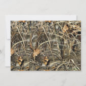 Rustic Country  Camo Baby shower Uitnodigen Kaart (Achterkant)