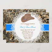 Rustic Country  Camo Baby shower Uitnodigen Kaart (Voorkant / Achterkant)