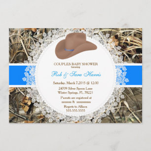 Rustic Country  Camo Baby shower Uitnodigen Kaart
