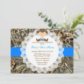 Rustic Country  Camo Baby shower Uitnodigen Kaart (Staand voorkant)