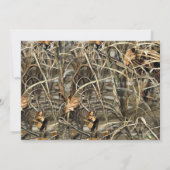 Rustic Country  Camo Baby shower Uitnodigen Kaart (Achterkant)