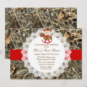 Rustic Country  Camo Baby shower Uitnodigen Kaart (Voorkant / Achterkant)