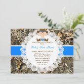 Rustic Country  Camo Baby shower Uitnodigen Kaart (Staand voorkant)