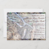 Rustic Country Camo en Lace Wedding Invitations Kaart (Achterkant)