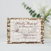 Rustic Country Camo Hunting Antlers Weddenschap RS RSVP Kaartje (Staand voorkant)