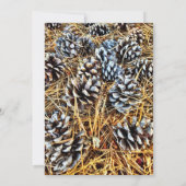 Rustic Country Camo Pine Cones Wedding Invitation Kaart (Achterkant)