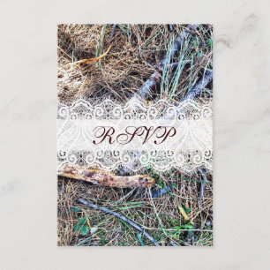 Rustic Country Camouflage Wedding RSVP-kaarten RSVP Kaartje