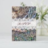 Rustic Country Camouflage Wedding RSVP-kaarten RSVP Kaartje (Staand voorkant)