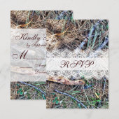 Rustic Country Camouflage Wedding RSVP-kaarten RSVP Kaartje (Voorkant / Achterkant)