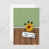 Rustic Country Charm Sunflower Moving Announge Aankondiging (Voorkant / Achterkant)
