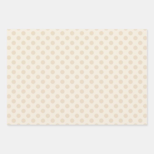 Rustic Country Chic Cream Plaid, Dots & Stripes Inpakpapier Vel (Voorkant 2)