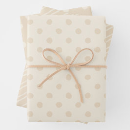 Rustic Country Chic Crème Patronen  Inpakpapier Vel