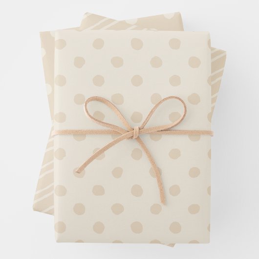 Rustic Country Chic Crème Patronen Inpakpapier Vel