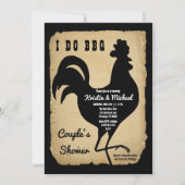 Rustic Country Chicken I DO BBQ Couple's Shower Kaart (Voorkant)