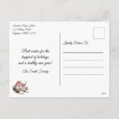 Rustic Country Christmas Scene Happy Holidays Feestdagenkaart (Achterkant)