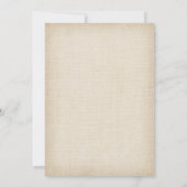 Rustic Country Classy Floral Lace Burlap Wedding Kaart (Achterkant)