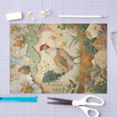 Rustic Country Collage with Chicken Crafting  Tissuepapier (Craft)