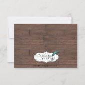 Rustic Country Cowboy Petten Wedding Rehearsal Kaart (Achterkant)