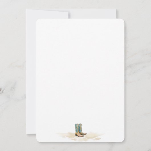 Rustic Country Cowgirl Western Rodeo Verjaardag Kaart (Achterkant)