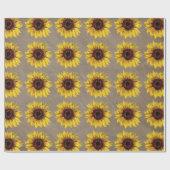 Rustic Country Custom Wedding Sunflower Cadeaupapier (Vlak)