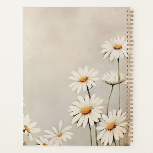 Rustic Country Daisy Planner (Achterkant)