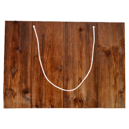 Rustic Country Dark Wood Photo Afstuderen Groot Cadeauzakje (Achterkant)