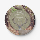 Rustic country Deer Hunter Wedding Papieren Bordje (Voorkant)