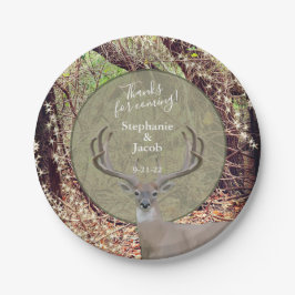 Rustic country Deer Hunter Wedding Papieren Bordje