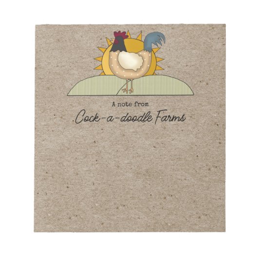 Rustic Country Farm Kraft Notitieblok  (Voorkant)