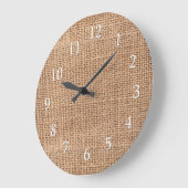 Rustic Country Farmhouse Burlap Grote Klok (Hoek)